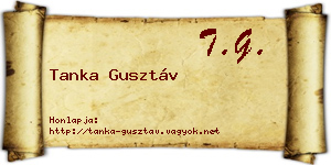 Tanka Gusztáv névjegykártya