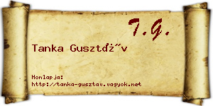 Tanka Gusztáv névjegykártya