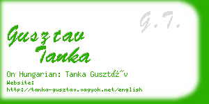 gusztav tanka business card
